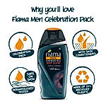 Shower Gel Men Celebration Pack, 125ml (Pack of 4) + Loofah