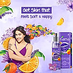 Shower Gel Men Celebration Pack, 125ml (Pack of 4) + Loofah + Happy Naturals Lavendar & Tangerine Perfume Mist, 120 ml