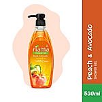 Peach & Avocado Shower Gel, 500 ml + Hair Wrap Purple