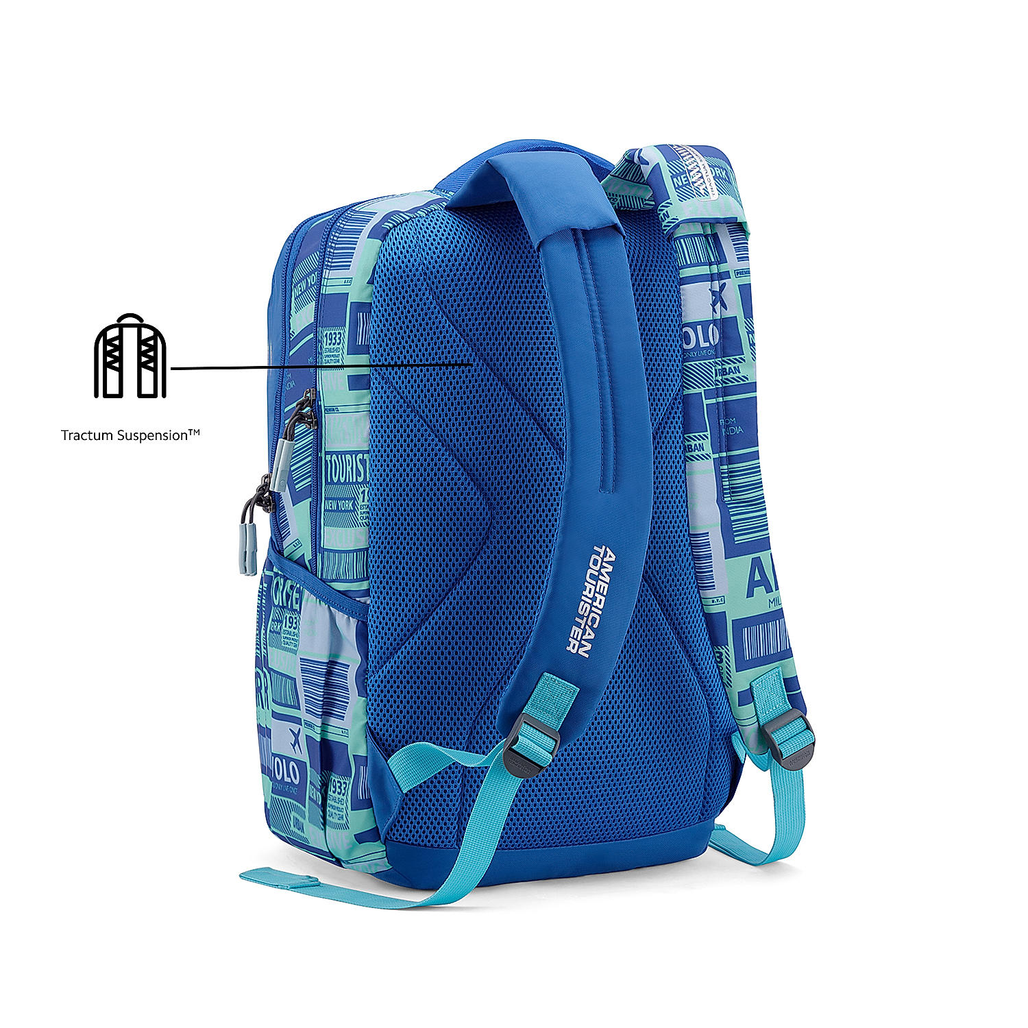 American tourister blue bag hot sale
