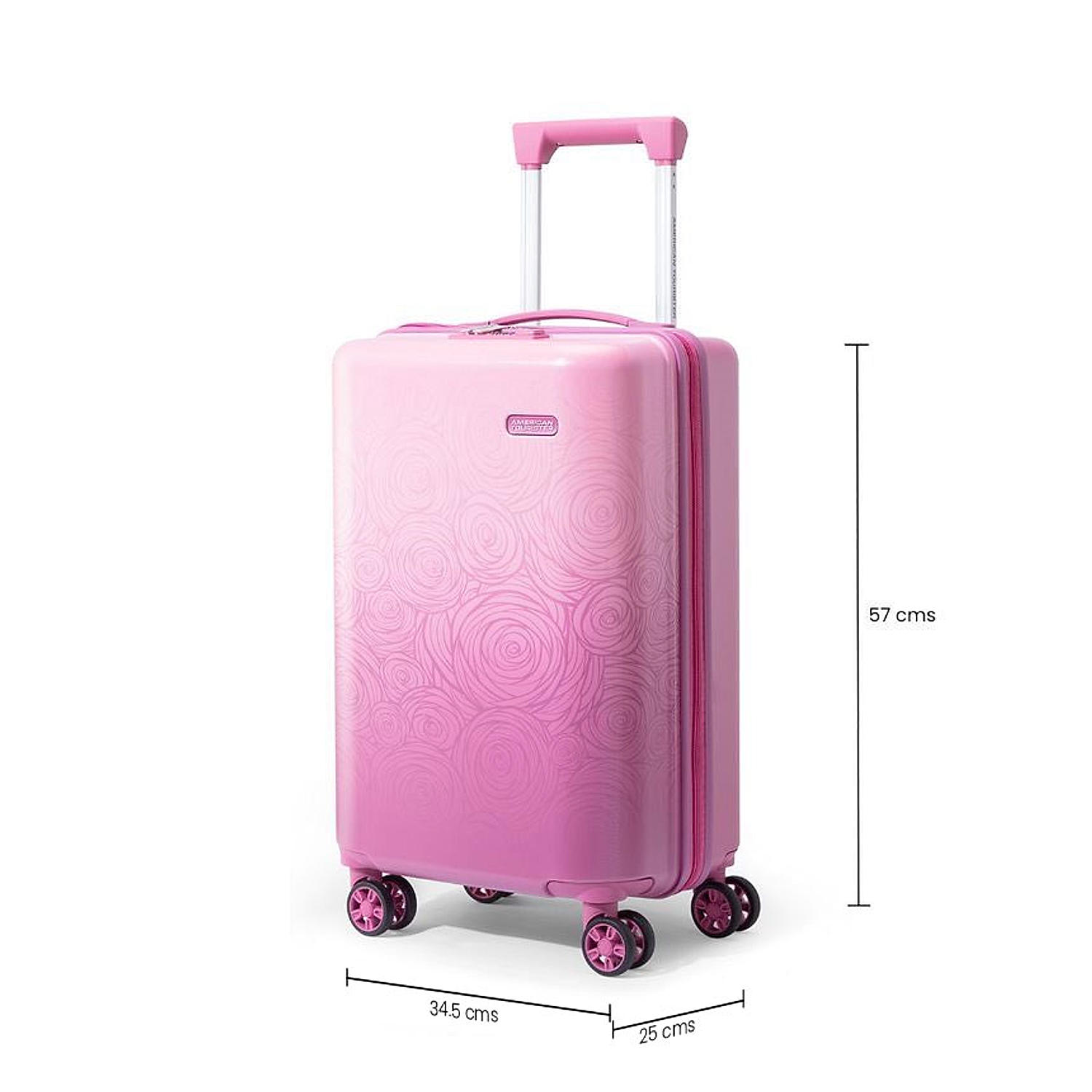 Buy Pink Vicenza Spinner Cabin 57 cm Hard Luggage Online at American Tourister 511843
