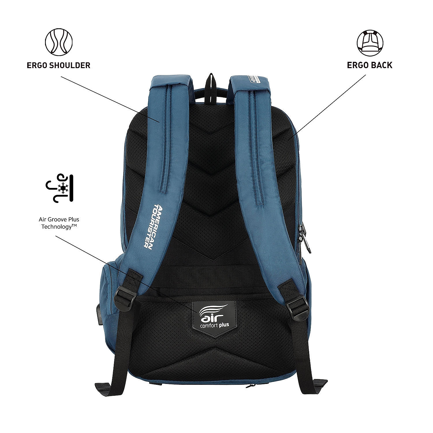 American tourister air comfort plus blue hot sale