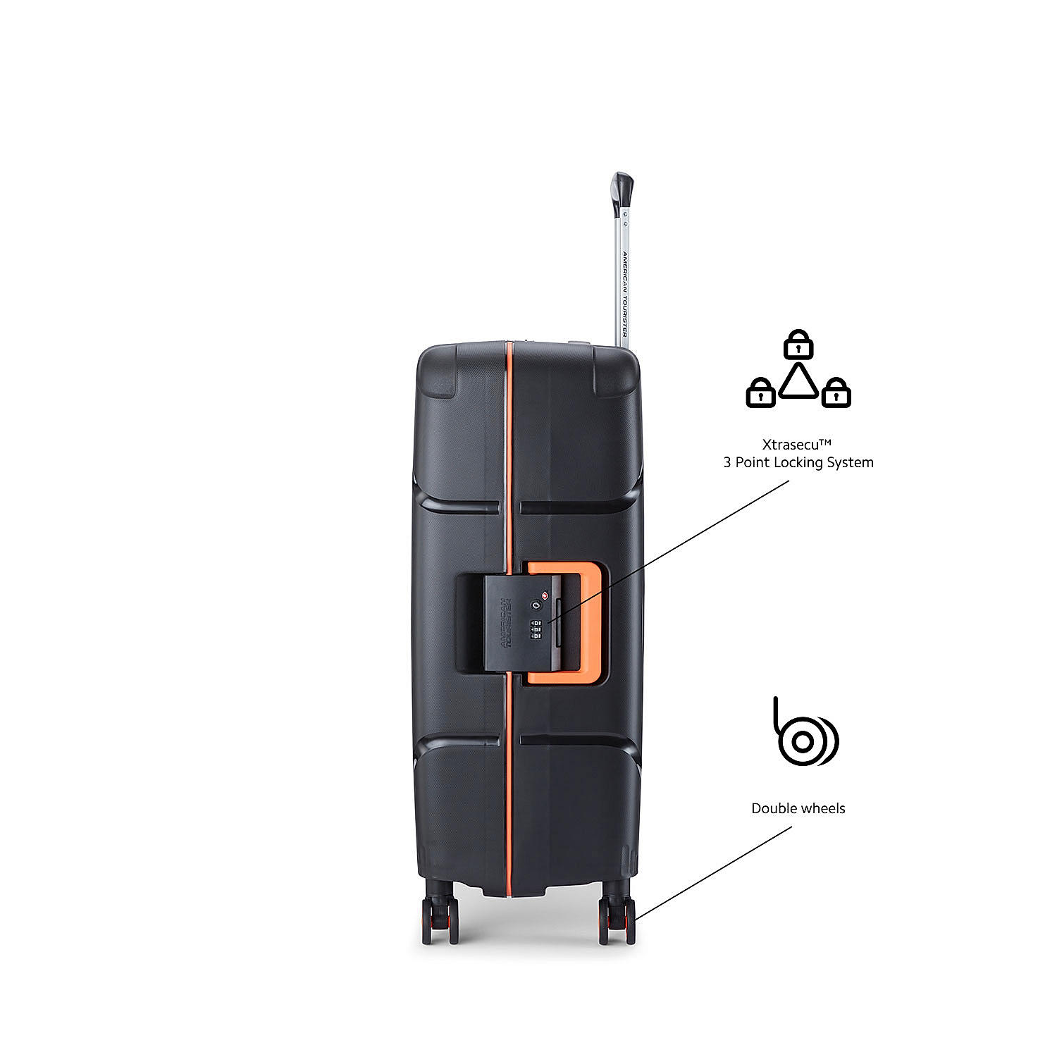 American tourister trolley bag lock system online