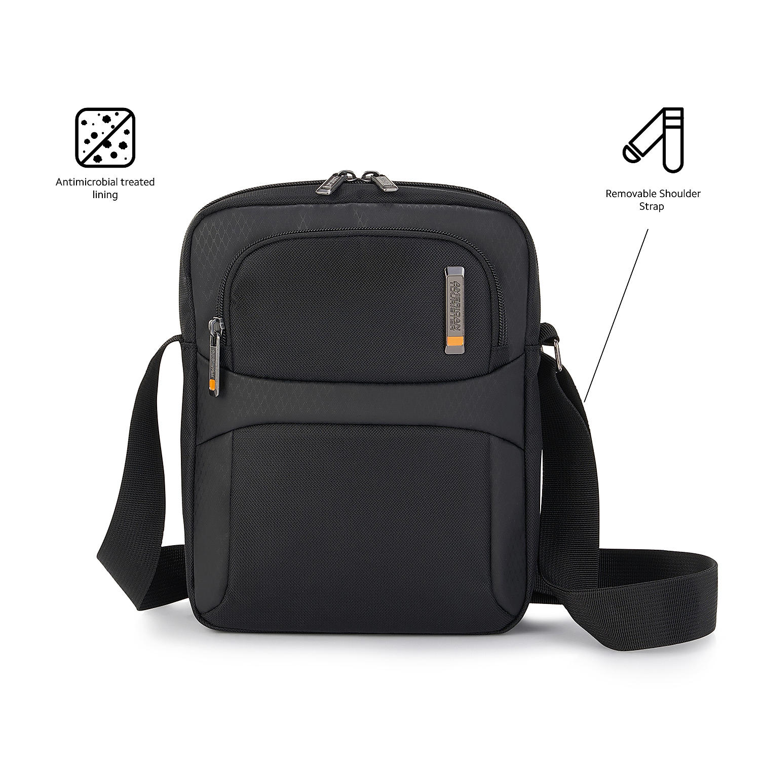 Buy Black Segno Shoulder Bag (21 cm) Online at American Tourister | 517440