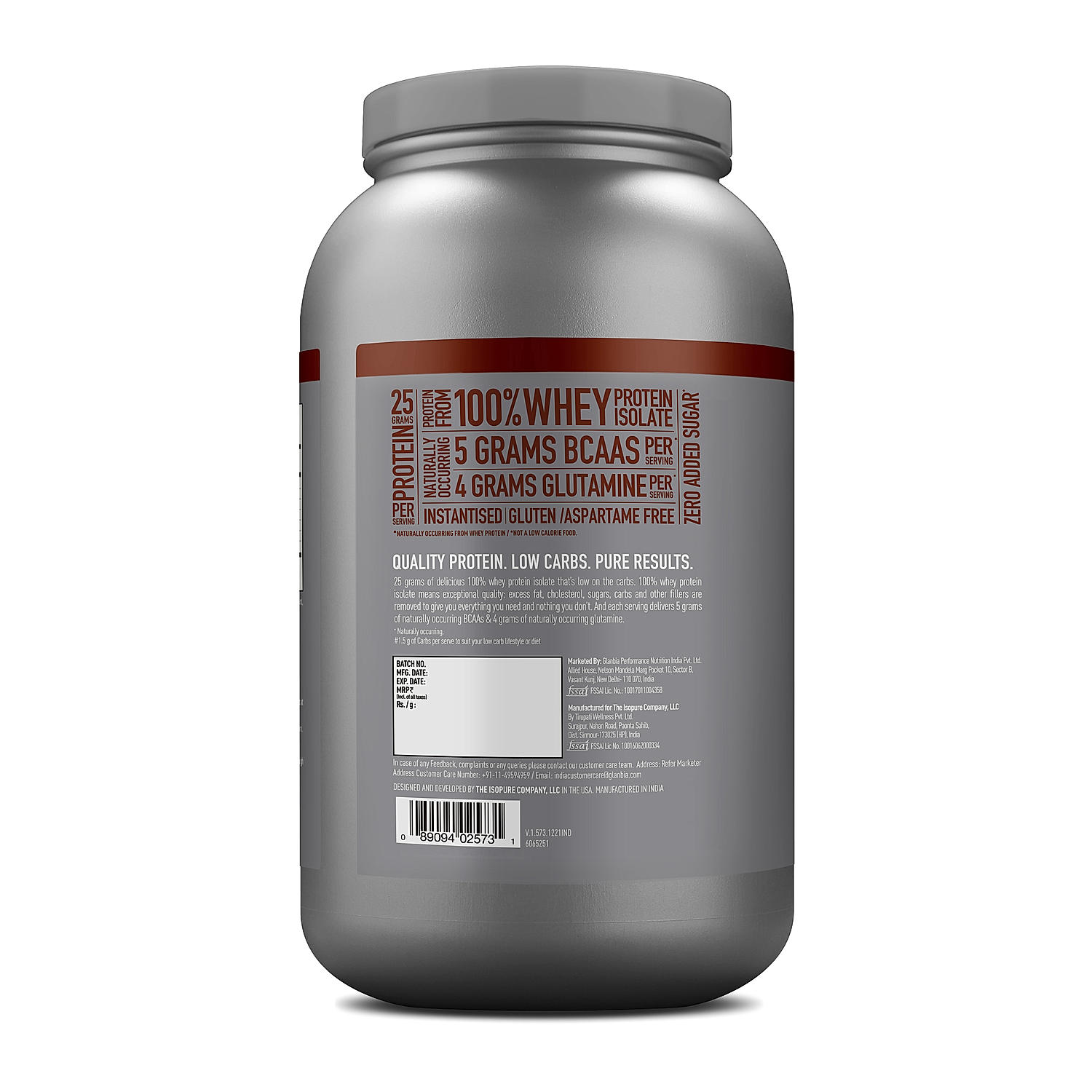 Isopure Low Carb Whey Protein Isolate