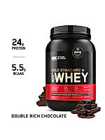 Gains Pro Gift Box - Gold -  Standard 100% Whey Protein Powder Double Rich Chocolate 2 lb + Creatine 100 gm + Free Optimum Nutrition Festive Shaker