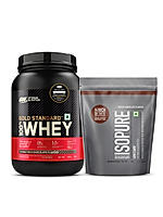 Gold Standard 100% Whey Protein Powder  Double Rich Chocolate 2 lbs + Isopure - Chocolate - 0.5 Kg