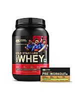 Optimum Nutrition (ON) Gold Standard Pre-Workout- 142.5g/15 single serve packs (Green Apple Flavor), For Energy, Focus, Power, Endurance & Performance and Gold Standard 100% Whey Protein Powder | Double Rich Chocolate | 2 lbs