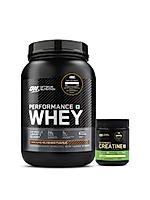 Performance Whey Protein | 1 kg (2.2 lbs) | Chocolate + Micronized Creatine Powder | Unflavoured | 100 g