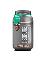 Isopure Whey Protein Isolate Powder with Vitamins for Immune Support - 2 kg (Cookies & Cream)