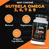 Patanjali Nutrela Sports Organic Omega 3,6,7 & 9 (90 Capsules) | Use Code ACTIVE
