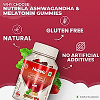 Patanjali Nutrela Ashwagandha & Melatonin Gummies (30 Gummies)