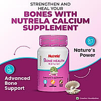 Patanjali Nutrela Bone Health - Natural 30 Capsules Calcium Supplement (Pack of 1)