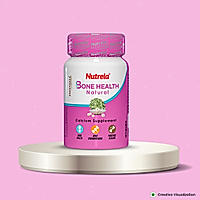 Patanjali Nutrela Bone Health - Natural 30 Capsules Calcium Supplement (Pack of 1)