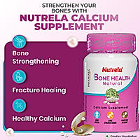 Patanjali Nutrela Bone Health - Natural 30 Capsules Calcium Supplement (Pack of 1)