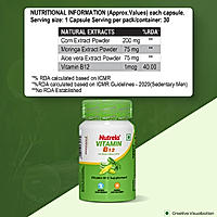 Patanjali Nutrela Vitamin B12 - 30 Veg Capsules (Pack of 1)