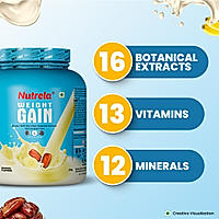 Patanjali Nutrela Weight Gain - Banana Flavor - 2Kg (Pack of 1)