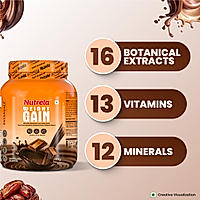 Patanjali Nutrela Weight Gain - Chocolate Flavour - 1Kg (Pack of 1)