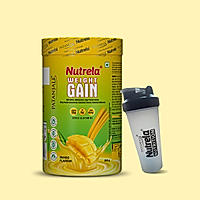 Patanjali Nutrela Weight Gain - Mango Flavour - 500g + FREE Shaker