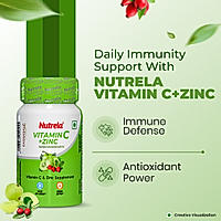 Patanjali Nutrela Vitamin C + Zinc 60 Tablets (Pack of 1)