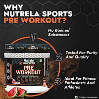 Patanjali Nutrela Sports Pre - Workout (300g) - Watermelon Flavour 