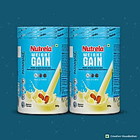 Patanjali Nutrela Weight Gain - Banana Flavor - 500g X 2 (Pack of 2)