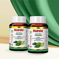 Patanjali Nutrela Natural Spirulina 60 X 2 Tablets (Pack of 2)