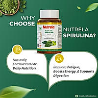 Patanjali Nutrela Natural Spirulina 60 X 2 Tablets (Pack of 2)