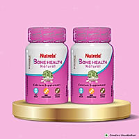 Patanjali Nutrela Bone Health - Natural 30 X 2 Capsules Calcium Supplement (Pack of 2)