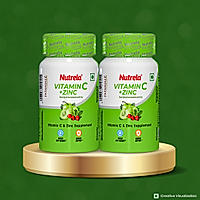 Patanjali Nutrela Vitamin C + Zinc 60 Tablets X 2 (Pack of 2)