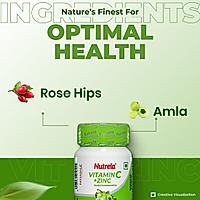Patanjali Nutrela Vitamin C + Zinc 60 Tablets X 2 (Pack of 2)
