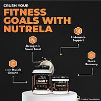 Patanjali Nutrela Sports 100% Whey French Vanilla (1KG) + Creatine Monohydrate (100g)
