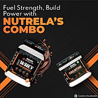 Patanjali Nutrela Sports 100% Whey Chocolate Irish (1KG) + Creatine Monohydrate (100g)