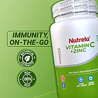 Patanjali Nutrela Vitamin C + Zinc 60 Tablets (Pack of 1)