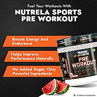 Patanjali Nutrela Sports Pre - Workout (300g) - Watermelon Flavour 