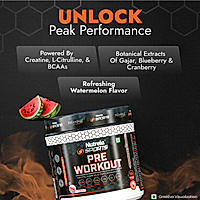 Patanjali Nutrela Sports Pre - Workout (300g) - Watermelon Flavour 