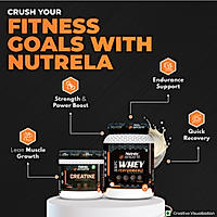 Patanjali Nutrela Sports 100% Whey Performance French Vanilla (1KG) + Creatine Monohydrate (100g)