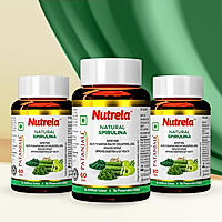 Patanjali Nutrela Natural Spirulina Tablets (Pack of 3)