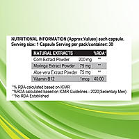 Patanjali Nutrela Vitamin B12 - 30 X 2 Veg Capsules (Pack of 2)