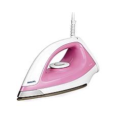 Philips 1100 Watt Pink Dry Iron with Golden American Heritage Soleplate Coating - GC158/02 