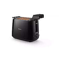 Philips 600 Watts 2-Slice Toaster with Integrated Bun Rack Black - HD2583/90