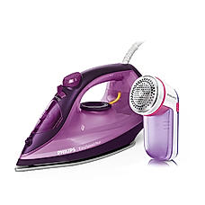 Philips All Weather Combo - Steam Iron GC2147/30 & Fabric Pill Remover GC026/30 