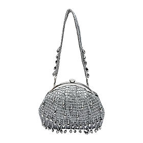 Rocia Grey Women Embroidered Metallic Purse