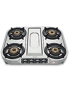 Preethi Shine Stainless Steel Gas stove 4 Burner