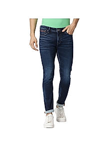 Killer Blue Solid Ankle Fit Jeans For Men