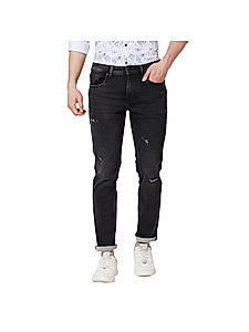 Killer Black Solid Slim Fit Jeans For Men