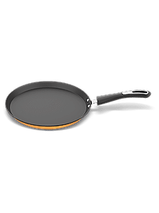 Preethi Dura Collection Non Stick Tawa, 26 cm, Gas & Induction Compatible, 5 Star Non Stick Effect, Turmeric Yellow