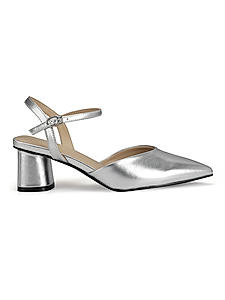 Silver Pointed Toe Heels