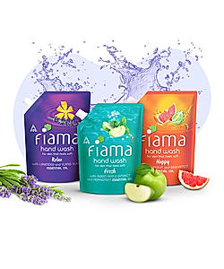 Relax Hand wash, 350 ml Pouch & Happy Hand wash, 350 ml Pouch & Fresh Hand wash, 350 ml Pouch