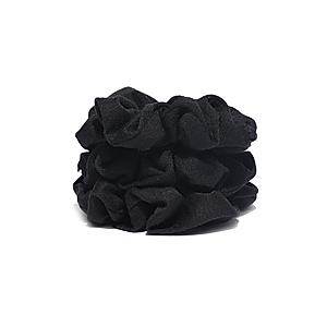 Set Of 3 Black Scrunchie Rubber Band